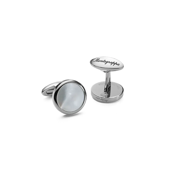 Gemelos Montegrappa Hombre Classico Gemelli in Acero Madreperla IDCCCLSW - IDCCCLSW